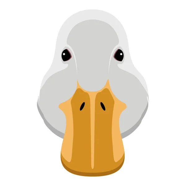 Isolated duck head. Farm animal — Stock Vector