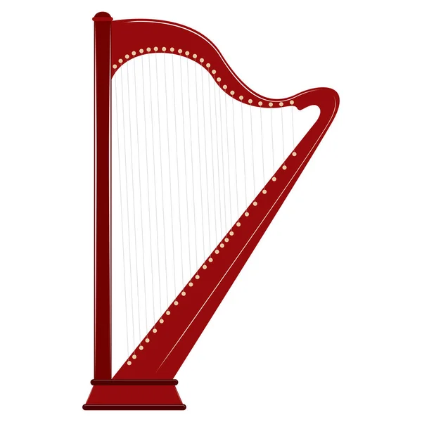 Imagem isolada de harpa — Vetor de Stock