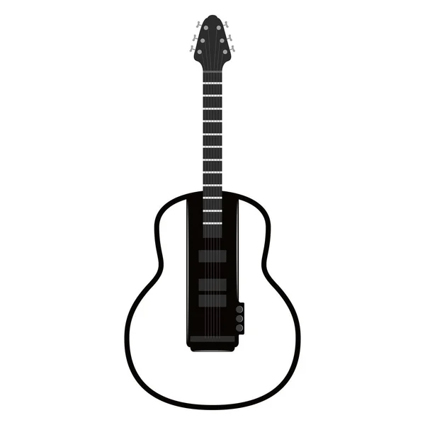 Geïsoleerde gitaar afbeelding — Stockvector