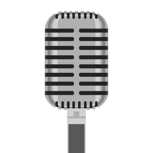 Elszigetelt klasszikus mikrofon kép — Stock Vector