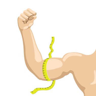 İzole kas simgesi. Fitness kavramı