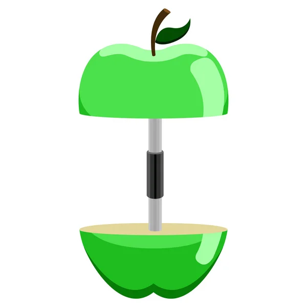 Mancuerna con forma de manzana — Vector de stock