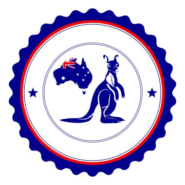 Renkli Avustralya etiket