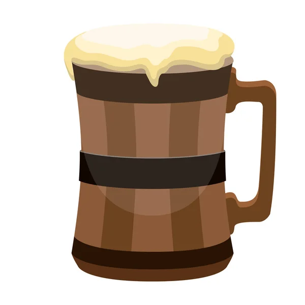 Isolierter Patrick Day Bierkrug — Stockvektor