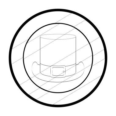 Patrick günü altın madeni para ile geleneksel şapka simgesi