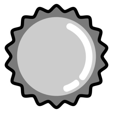 İzole şişe kapağı simgesi