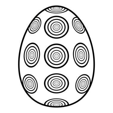 İzole renkli Paskalya yumurtası. Vektör çizim tasarım