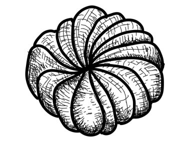 Bir ekmek yalıtılmış bağbozumu kroki