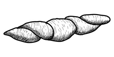 Bir ekmek yalıtılmış bağbozumu kroki