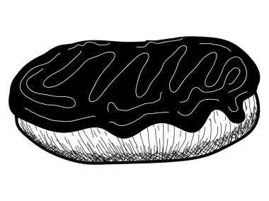 Unlu tatlı kurabiye yalıtılmış bağbozumu kroki