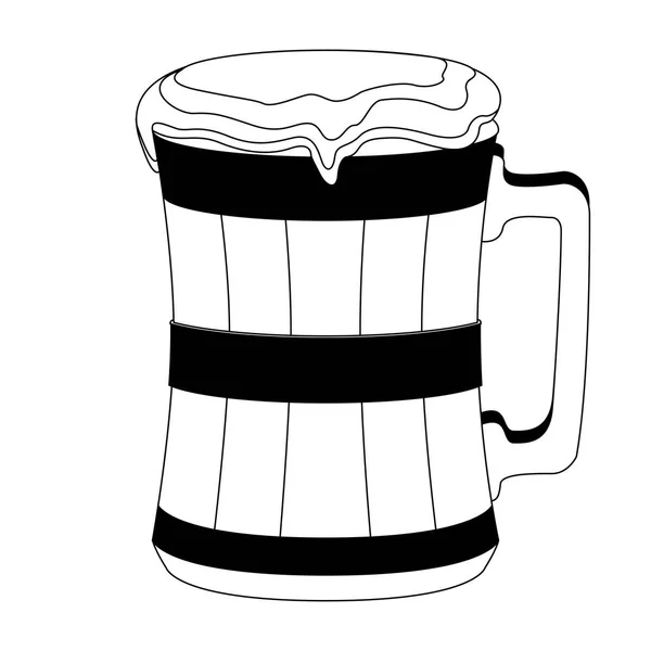 Taza Aislada Cerveza Patrick Day Diseño Ilustración Vectorial — Vector de stock