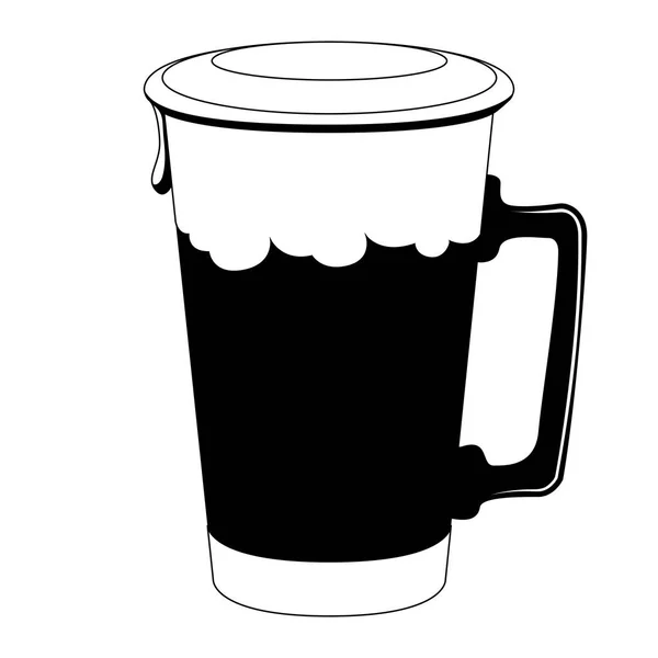 Geïsoleerde patrick dag bierglas — Stockvector