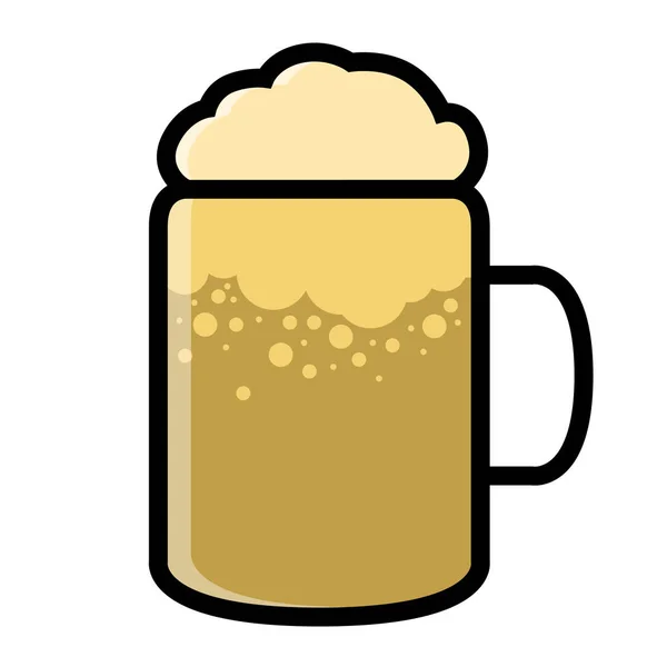 Isolated beer mug icon — Stock Vector
