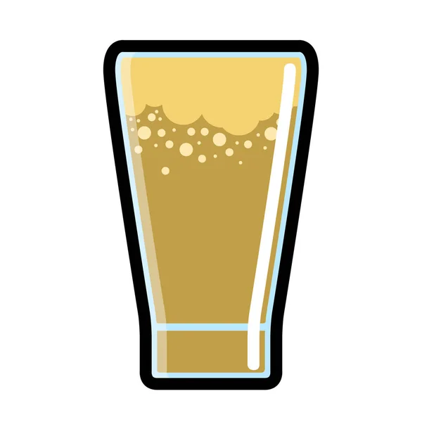 Ícone de vidro de cerveja isolado — Vetor de Stock
