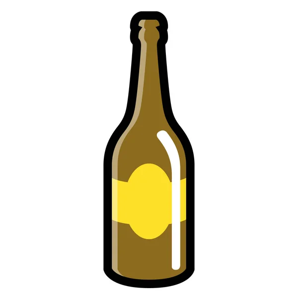 Isolated beer bottle icon — Stock Vector