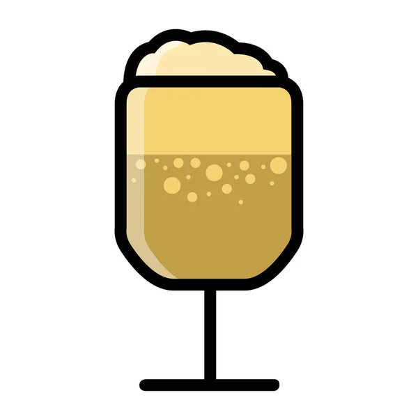 Geïsoleerde cocktailglas pictogram — Stockvector