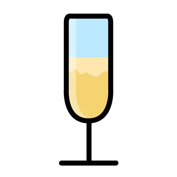Geïsoleerde cocktailglas pictogram — Stockvector