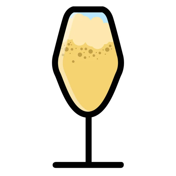 Geïsoleerde cocktailglas pictogram — Stockvector