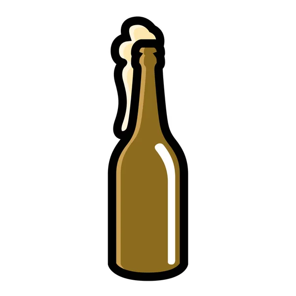 隔离的啤酒玻璃瓶 — 图库矢量图片