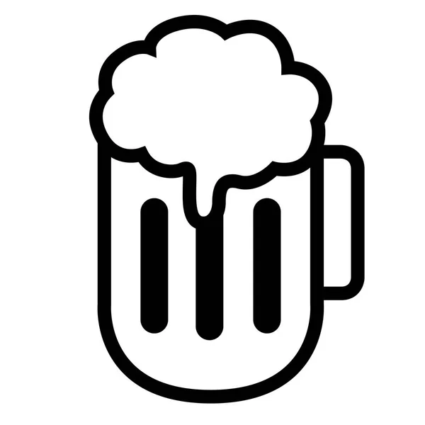 Icono de taza de cerveza aislada — Vector de stock