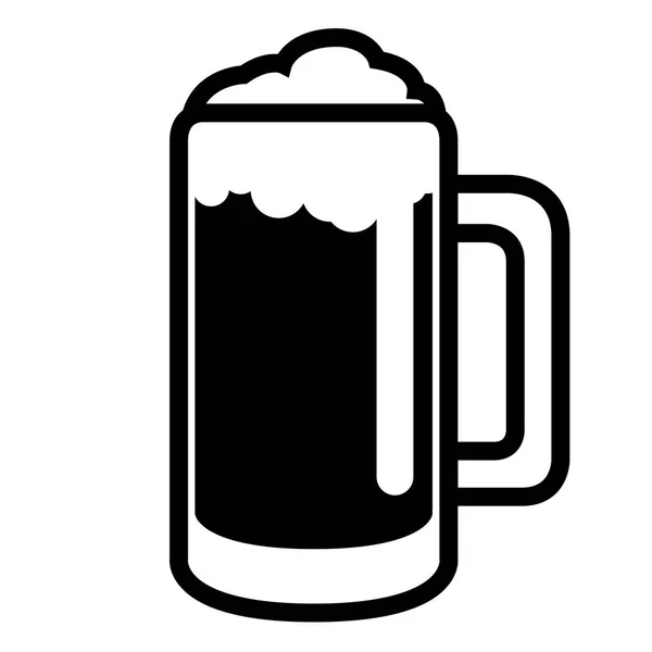 Icono de taza de cerveza aislada — Vector de stock