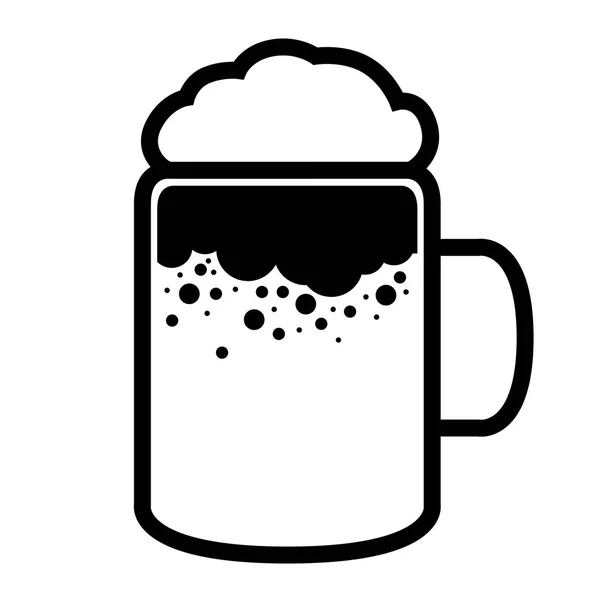 Μεμονωμένο εικονίδιο κούπα μπύρας — Διανυσματικό Αρχείο