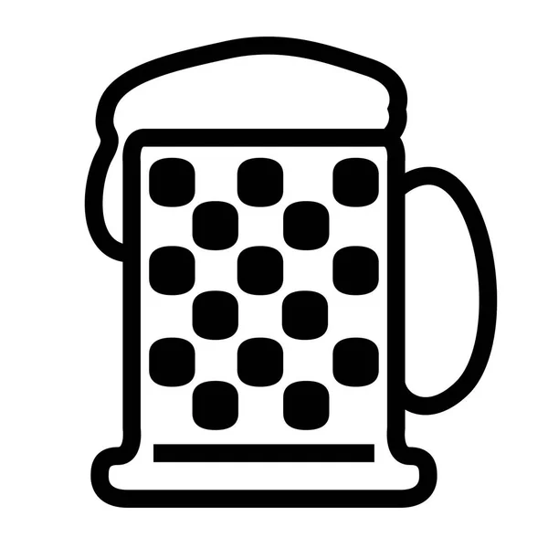 Elszigetelt söröskorsó ikon — Stock Vector