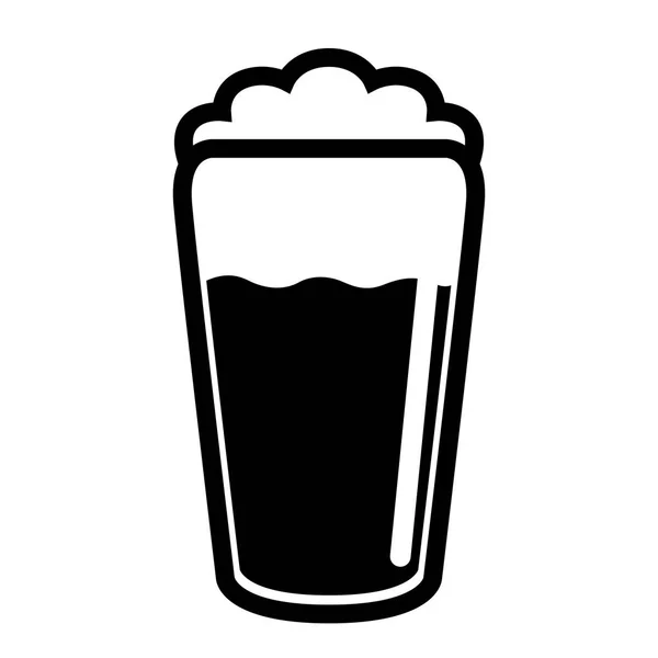 Icono de vidrio de cerveza aislado — Vector de stock