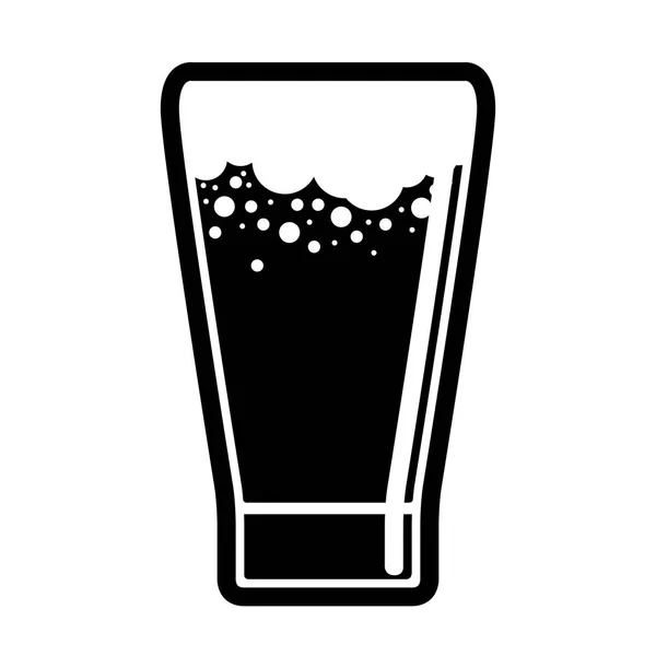Ізольована пивна скляна іконка — стоковий вектор