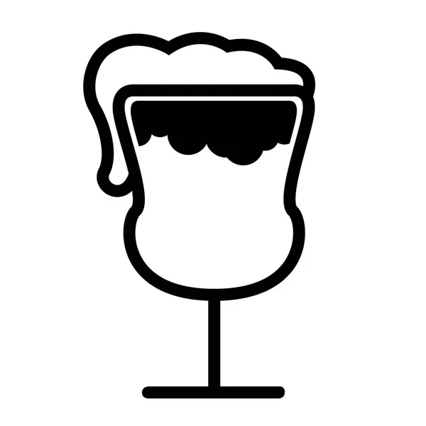 Geïsoleerde cocktailglas pictogram — Stockvector