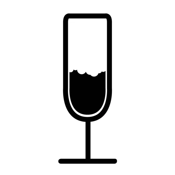 Geïsoleerde cocktailglas pictogram — Stockvector