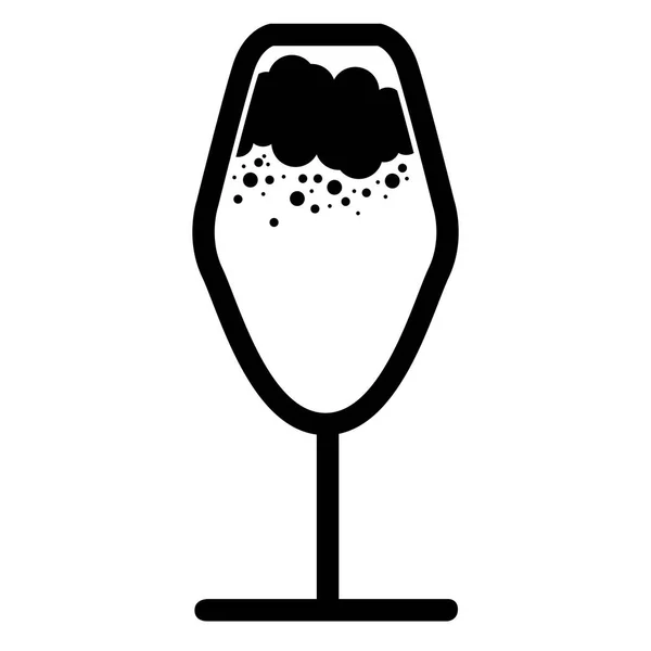 Geïsoleerde cocktailglas pictogram — Stockvector