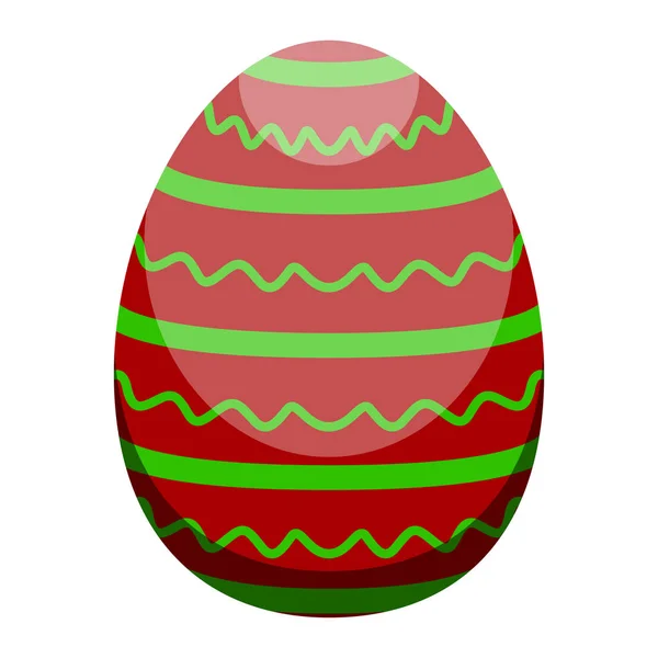 Huevo de Pascua de color aislado — Vector de stock