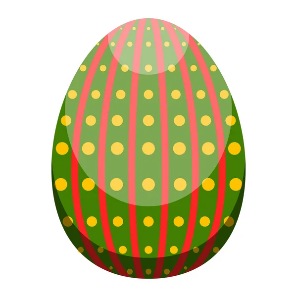 Huevo de Pascua de color aislado — Vector de stock
