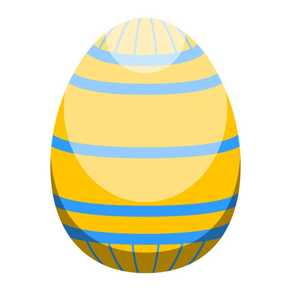 Huevo de Pascua de color aislado — Vector de stock