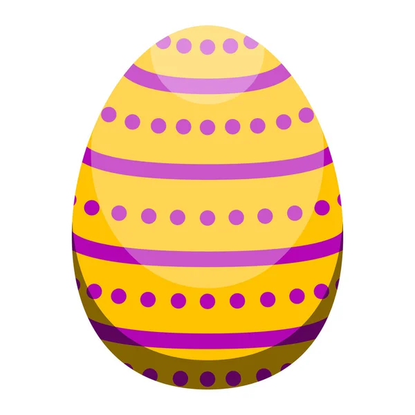 Huevo de Pascua de color aislado — Vector de stock