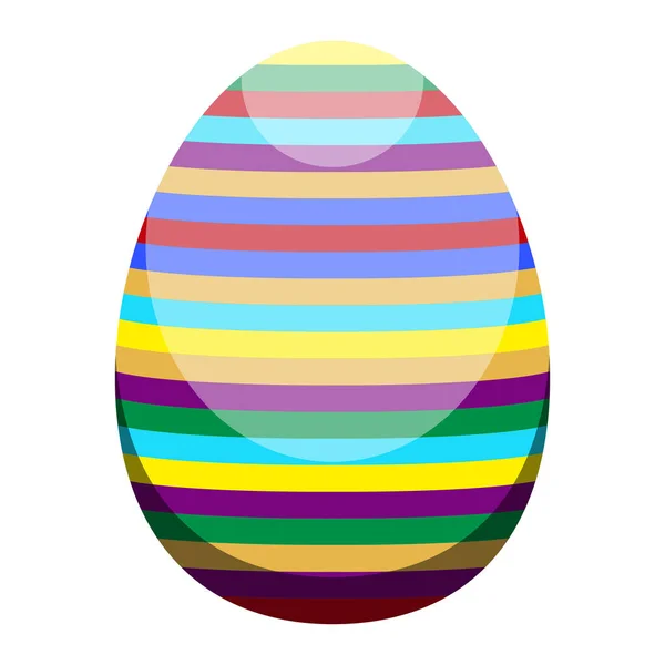 Huevo de Pascua de color aislado — Vector de stock