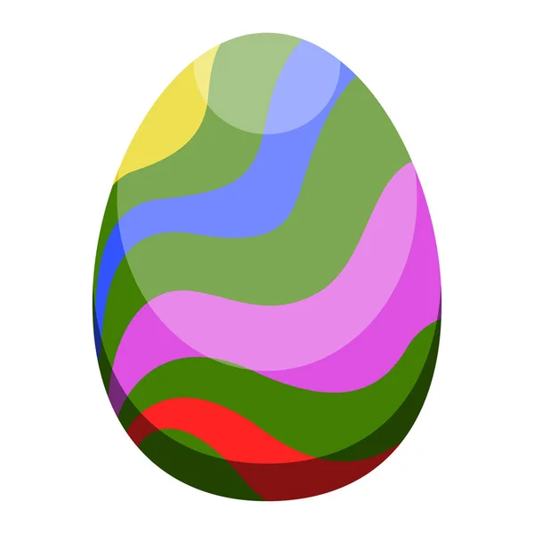Izolované barevné velikonoční vajíčko — Stockový vektor