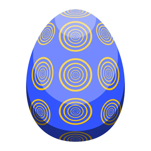 Huevo de Pascua de color aislado — Vector de stock