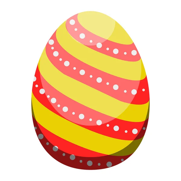 Huevo de Pascua de color aislado — Vector de stock