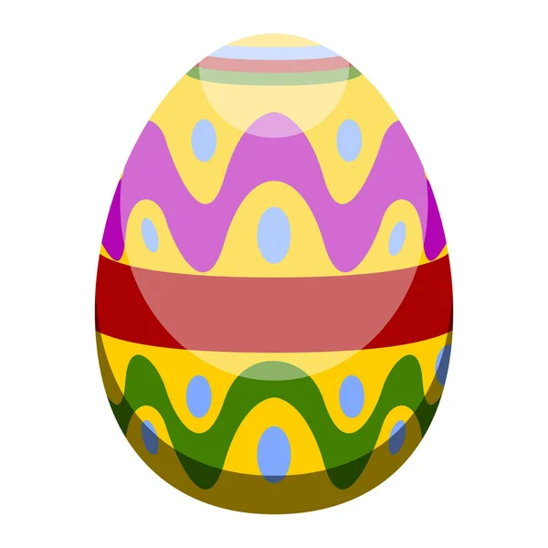 Huevo de Pascua de color aislado — Vector de stock