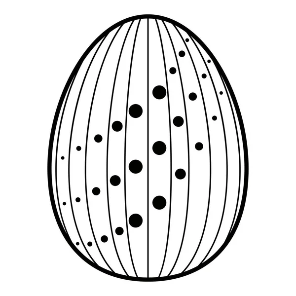 Huevo de Pascua de color aislado — Vector de stock