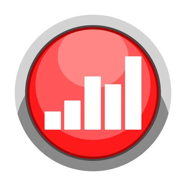 Gráfico de negócios de sucesso em um botão — Vetor de Stock