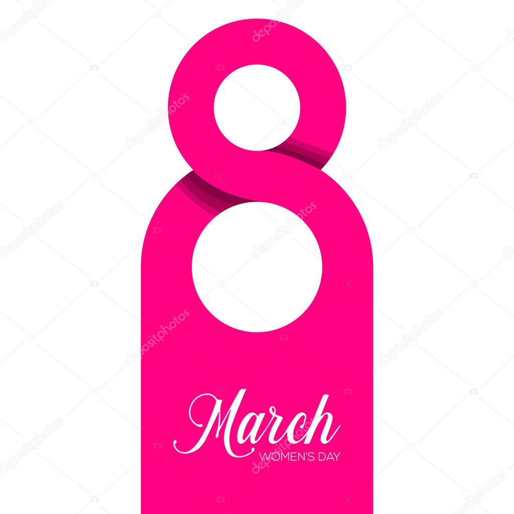 Happy women day with an 8 number