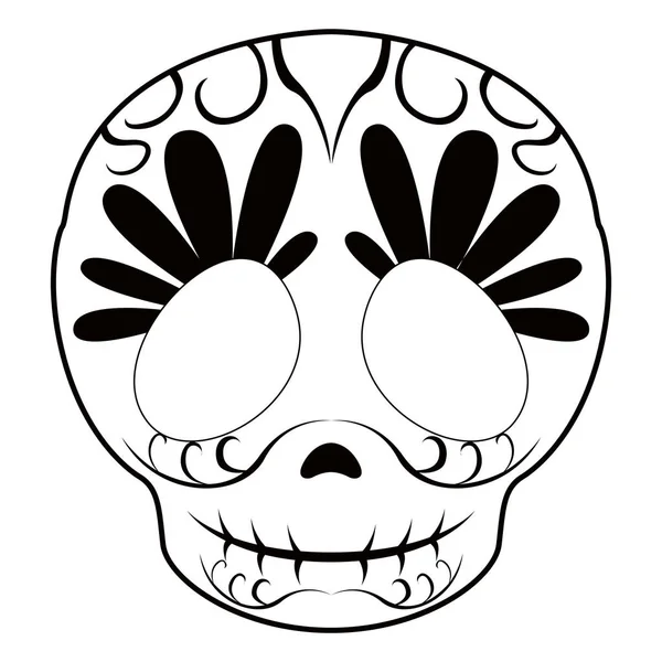 幸せなメキシコ スカル漫画の概要 — ストックベクタ