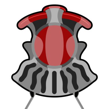 Komik bir tren önden görünümü