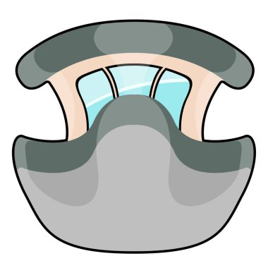 Komik bir gemi önden görünümü