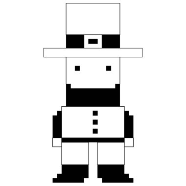 İzole piksel patrick günü elf