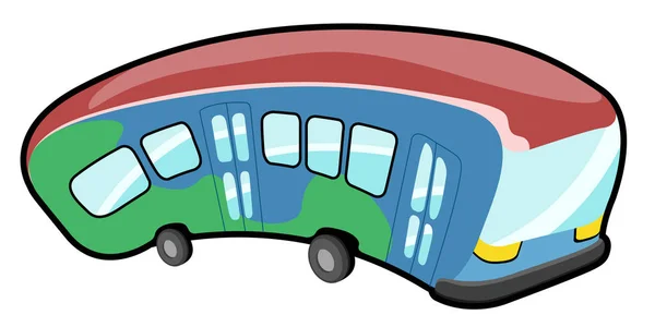 Autobús de dibujos animados aislado — Vector de stock