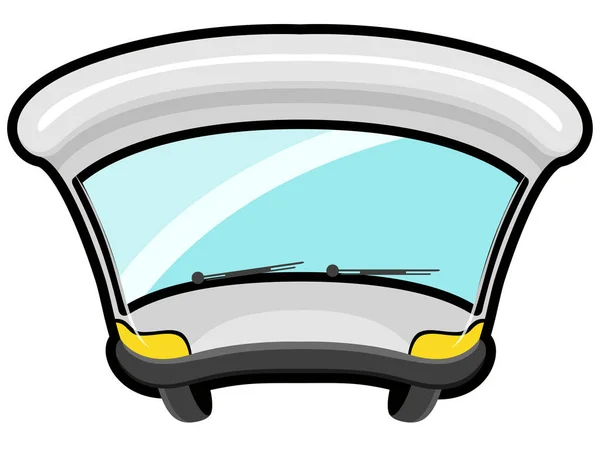 卡通巴士的正面视图 — 图库矢量图片